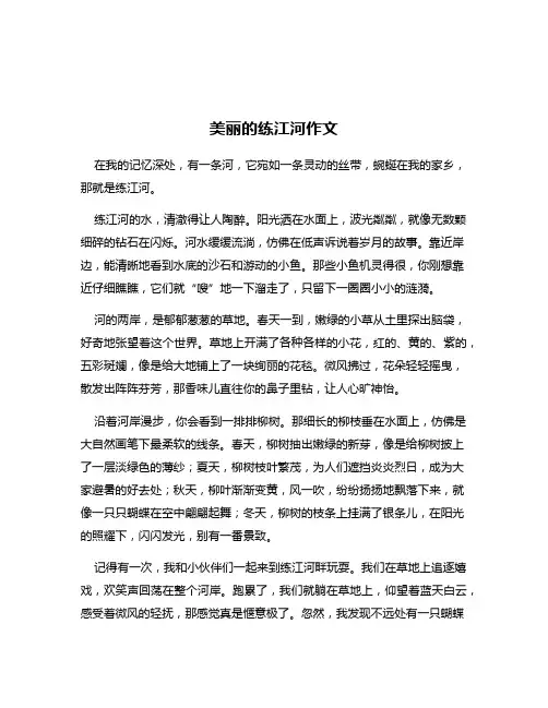 美丽的练江河作文