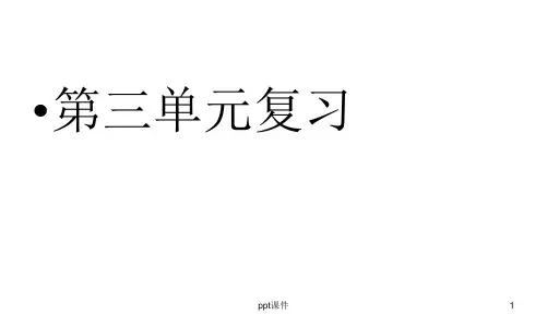 语文四下3人教版语文语文第三单元复习  ppt课件