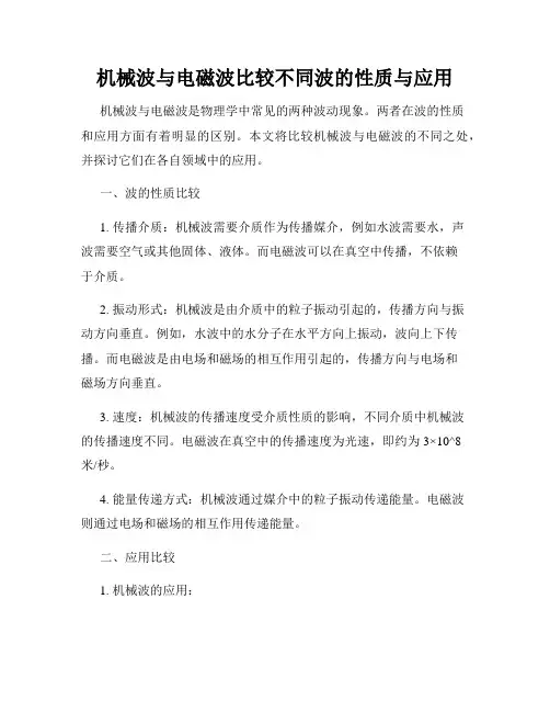 机械波与电磁波比较不同波的性质与应用