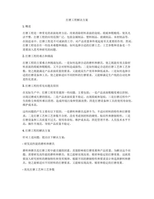 打磨工程解决方案