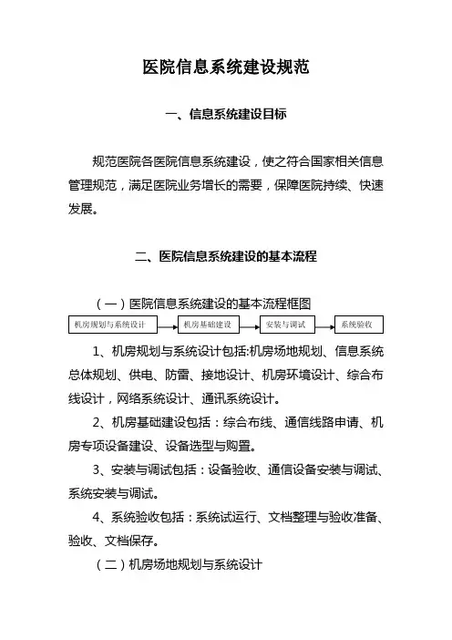 信息系统建设规范