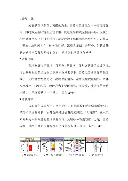 沉积相划分
