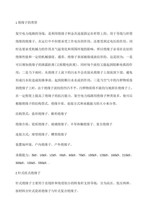 配电线路常用绝缘子