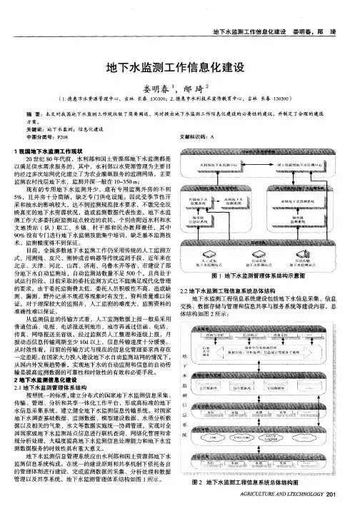 地下水监测工作信息化建设