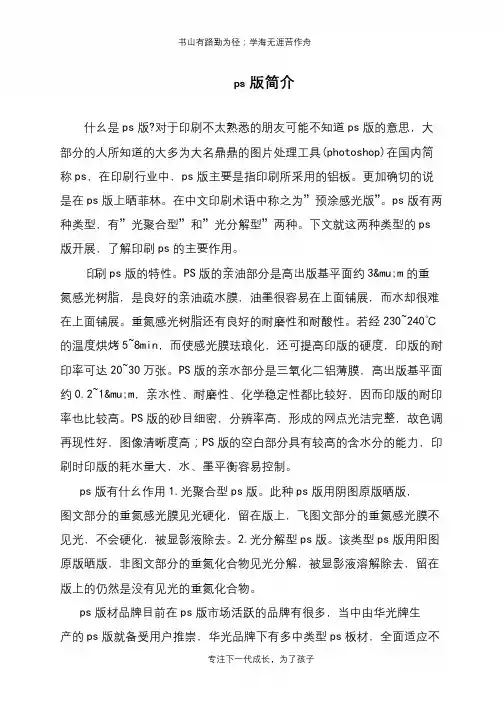ps版简介