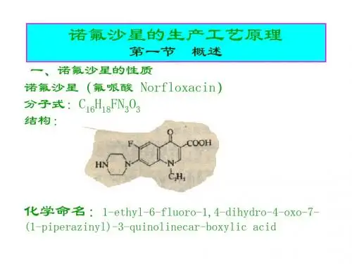 制药工艺学_诺氟沙星