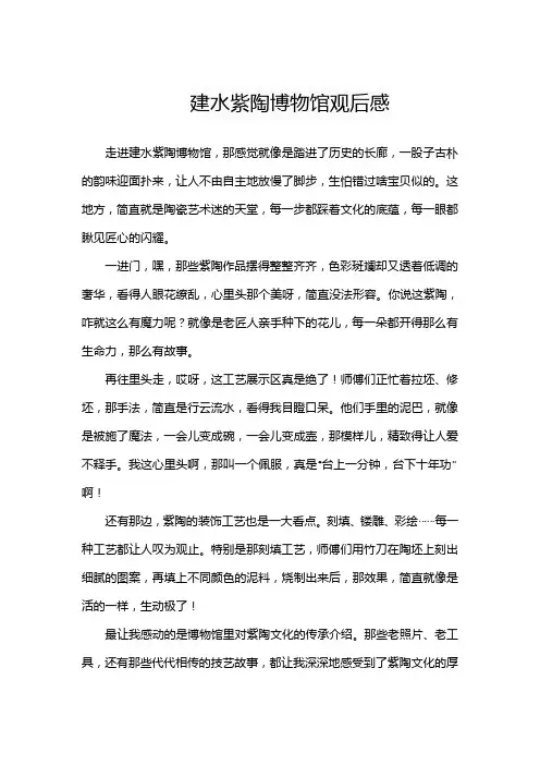 建水紫陶博物馆观后感