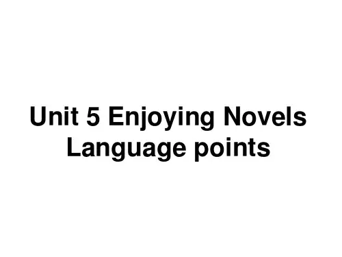 2017年高中英语人教版选修10课件： Unit5 Language points 