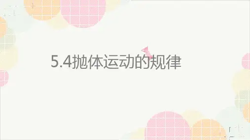 5.4抛体运动的规律【新版】人教版(2019)高中物理必修第二册优秀课件(2)