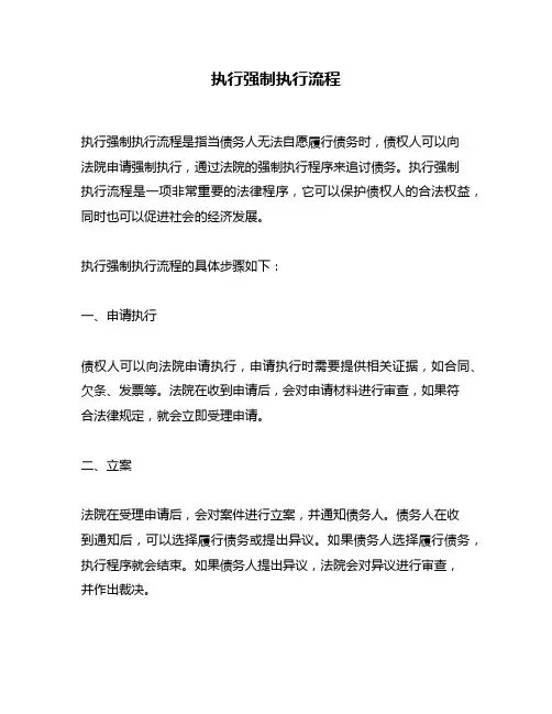 执行强制执行流程