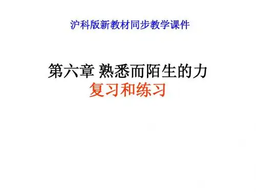 第六章 熟悉而陌生的力复习课件