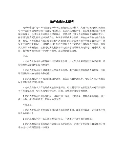 光声成像技术研究