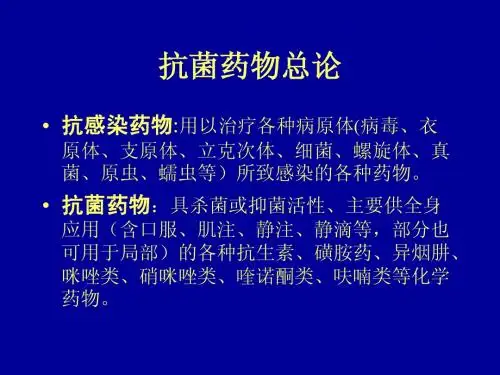 抗菌药概论