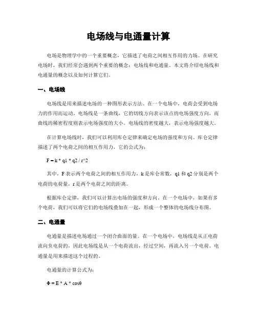 电场线与电通量计算
