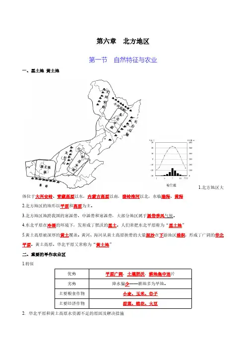 初中地理中考会考必备知识点(人教版)-第六章 北方地区