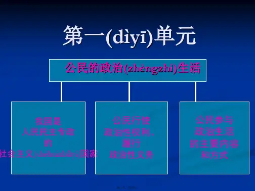 高一政治课件第一单元公民的政治生活新必修2