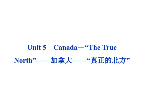 高考英语第一轮总复习课件：必修三Unit5 Canada-“The True North”——加拿大——“真正的北方”