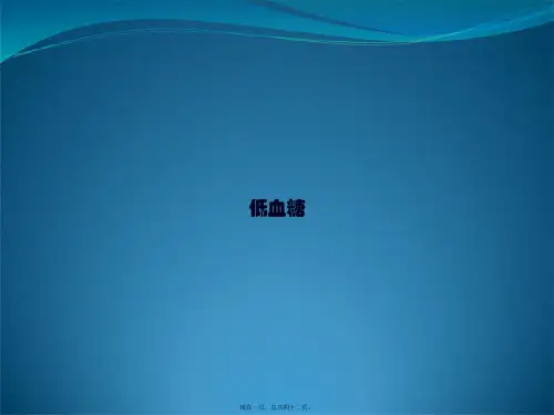低血糖讲课文档