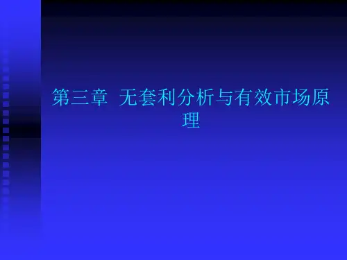 第三章无套利分析与有效市场原理