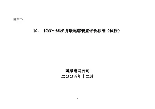 10kV～66kV并联电容装置评价标准