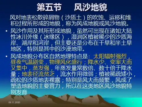 第五节  风沙地貌PPT课件