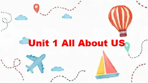 朗文少儿英语 4A Unit 1 All About US