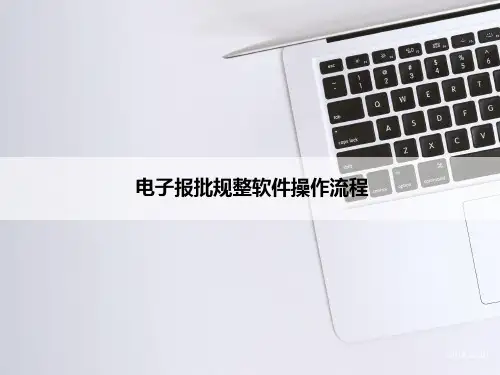 电子报批规整软件操作流程