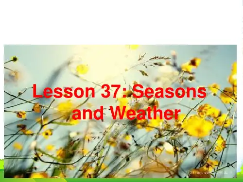 冀教版七年级英语上册 Unit 7 Lesson 37《Seasons and weather》)-