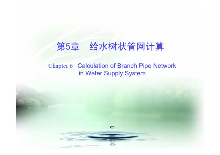 第5章给水树状网计算