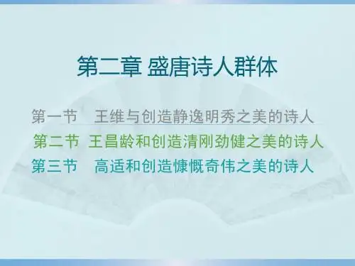 第二章 盛唐诗人群体