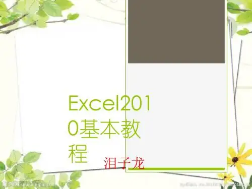 EXCEL2010培训课件名师优质资料