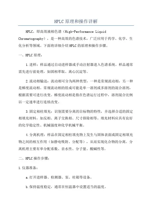 HPLC原理和操作详解