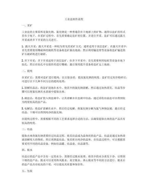 工业盐制作流程