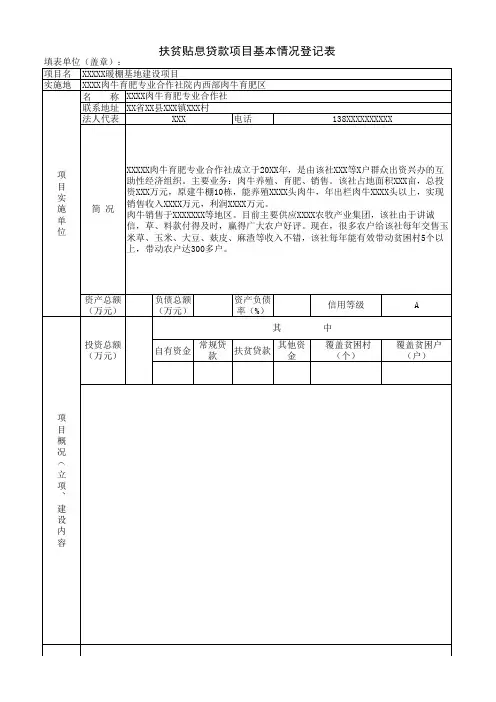 扶贫项目登记表122
