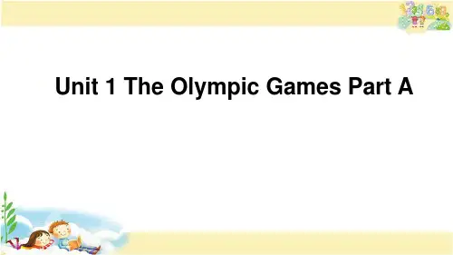 闽教版英语六年级上册 Unit 1 The Olympic Games