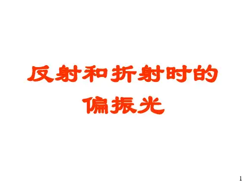 反射和折射时的偏振光布儒斯