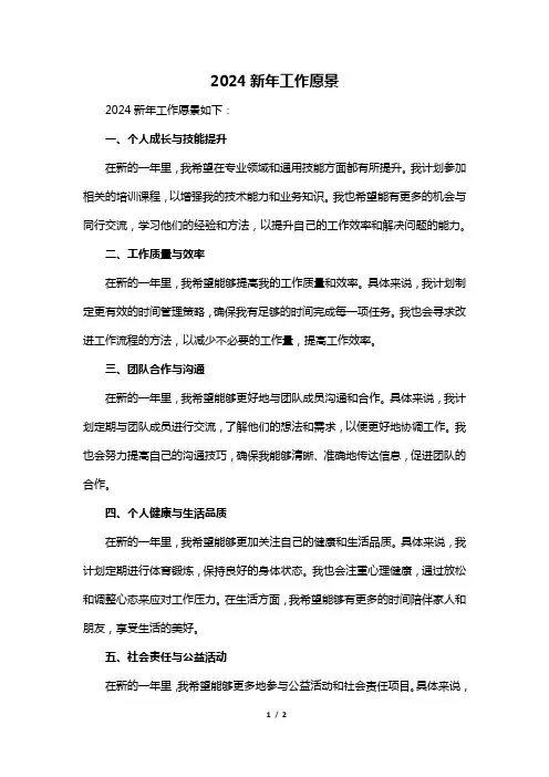 2024新年工作愿景