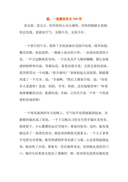 爱,一直都在作文500字