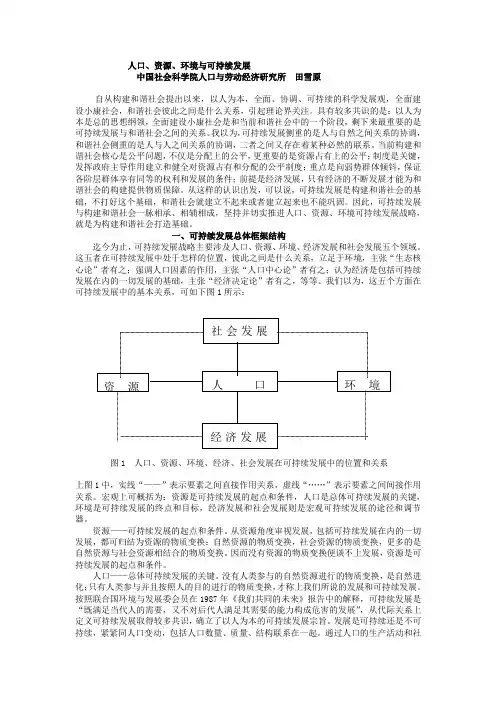 人口、资源与环境之间的关系
