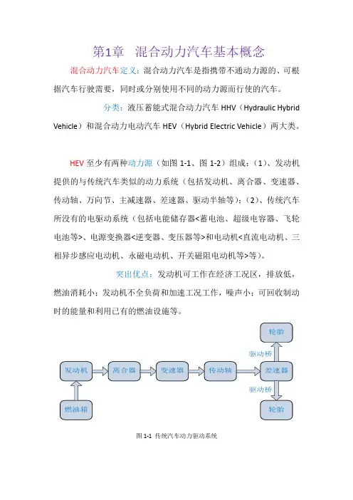 混合动力汽车学习笔记