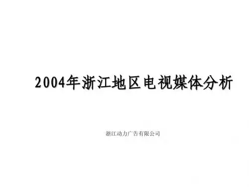 【浙江省2004年电视媒体投放分析(重要!)】