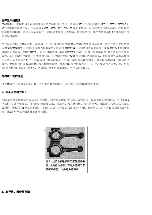 连杆生产线概况