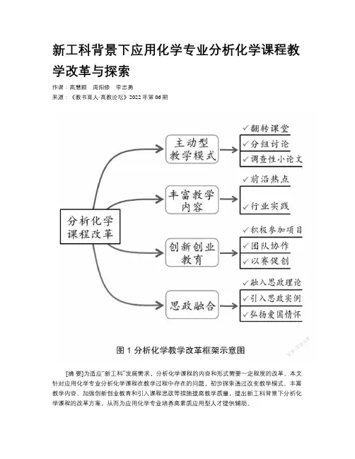 新工科背景下应用化学专业分析化学课程教学改革与探索 
