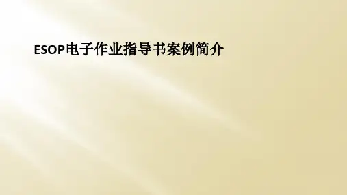 ESOP电子作业指导书案例简介
