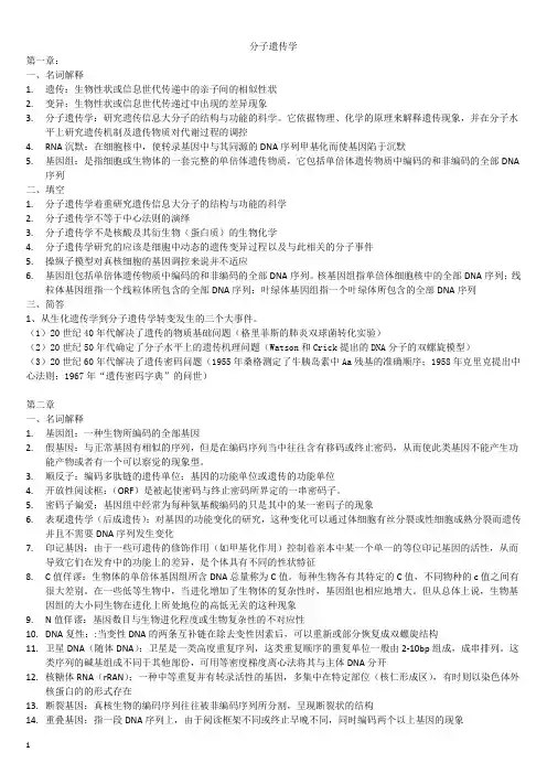 分子遗传学