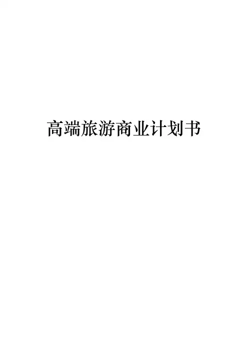 高端旅游商业实施计划书