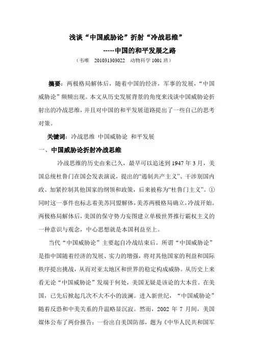 当代世界政治,经济与国际关系论文作业