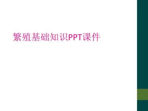 繁殖基础知识PPT课件