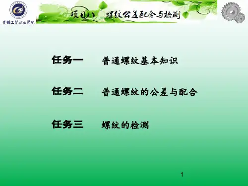 螺纹公差配合及检测资料PPT课件