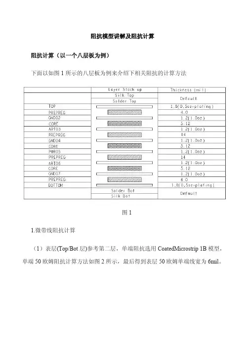 阻抗模型讲解及阻抗计算